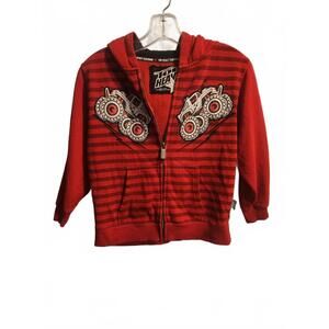 Top Heavy Red Monster truck Zip up Jacket Youth Size Medium 5-6 Great condition
